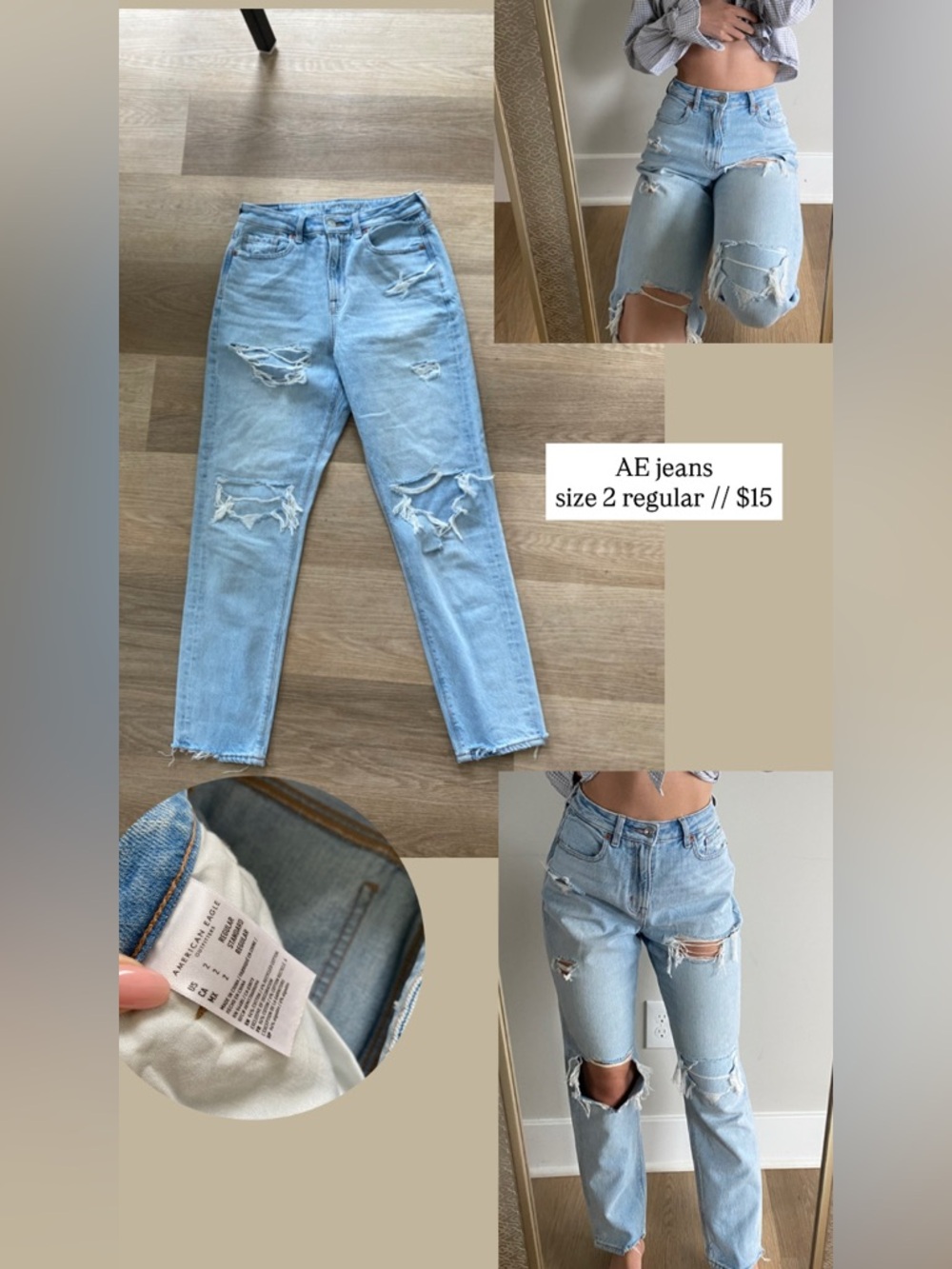 AE jeans size 2 regular
